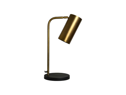 Table lamp with cylinder - 30x20x50 - Gold/black - Metal