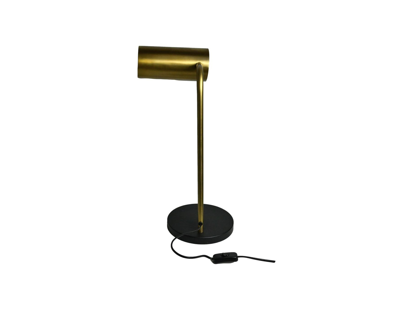tafellamp met cillinder - 30x20x50 - goud/zwart - metaal