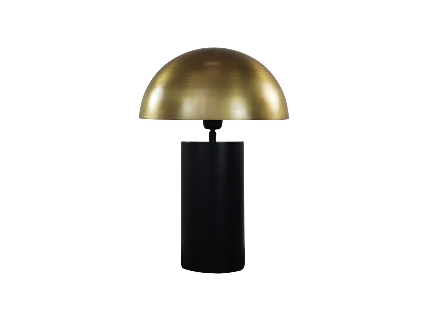 table lamp with shade - 30x30x45 - black/gold - metal