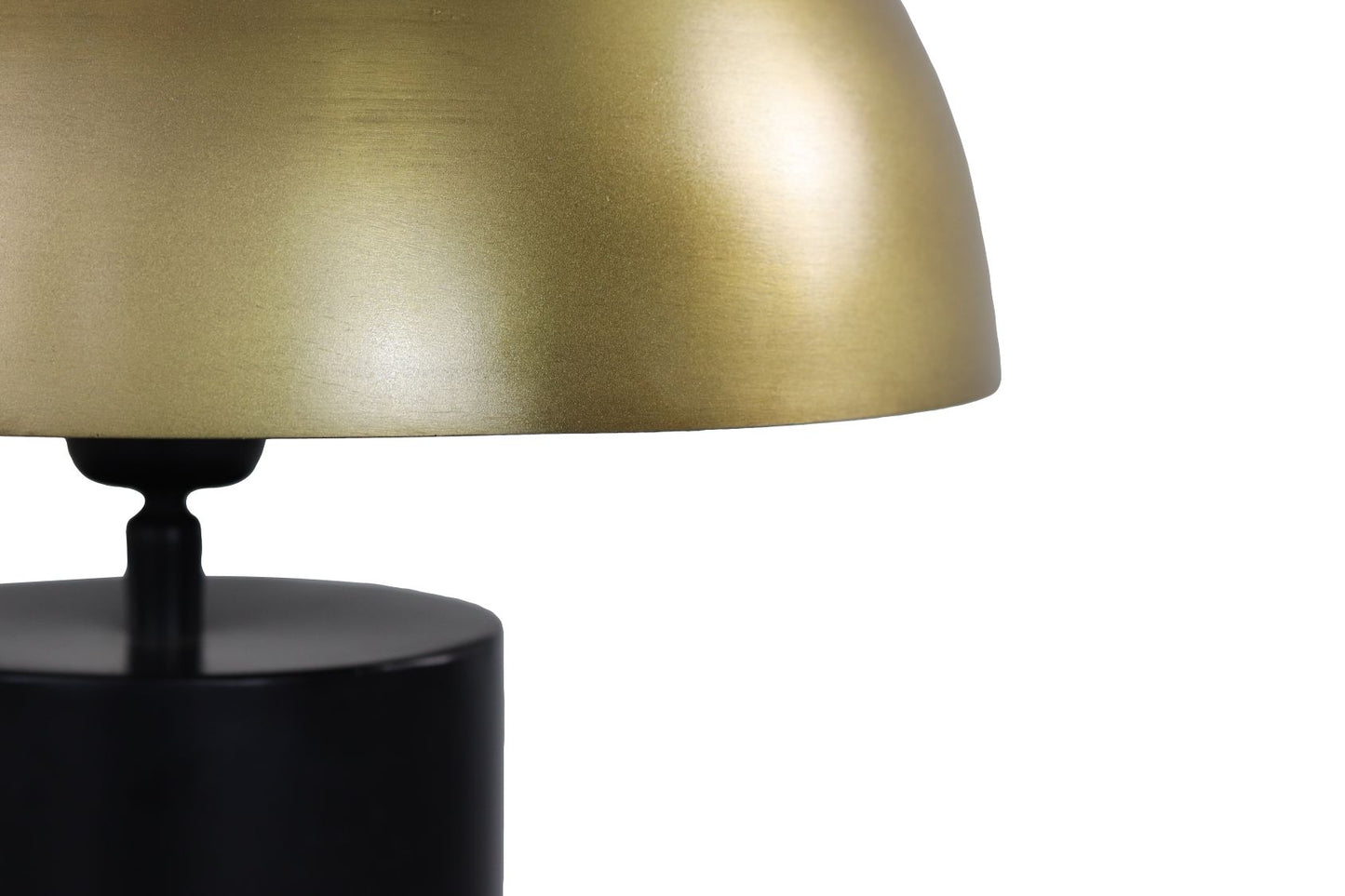 table lamp with shade - 30x30x45 - black/gold - metal