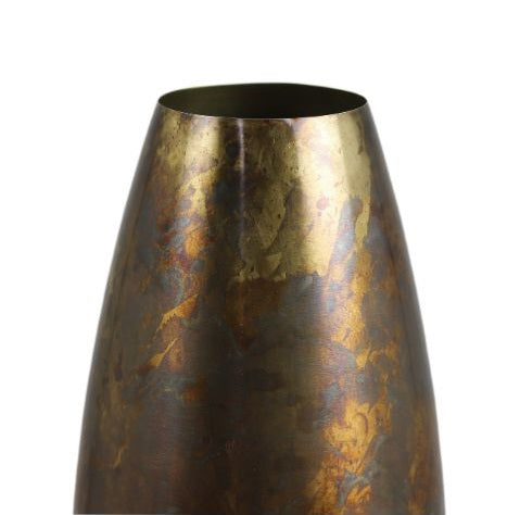 vase arezzo small - ø22x45 - brass antique gold - metal