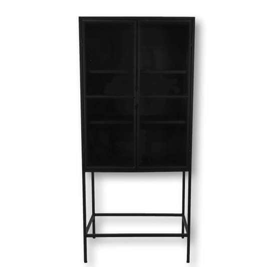 Display cabinet Manhattan 2 doors - 80x180 - metal/glass