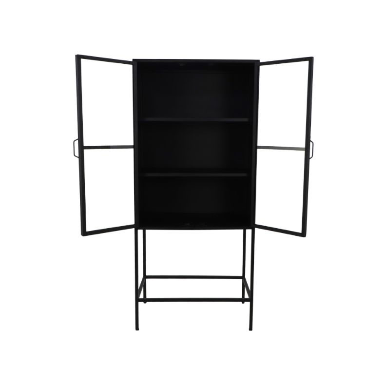 display cabinet manhattan 2 doors - 80x180 - metal/glass