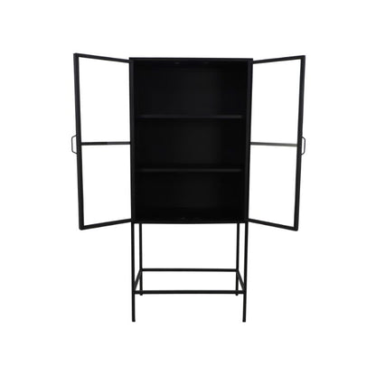 Display cabinet Manhattan 2 doors - 80x180 - metal/glass