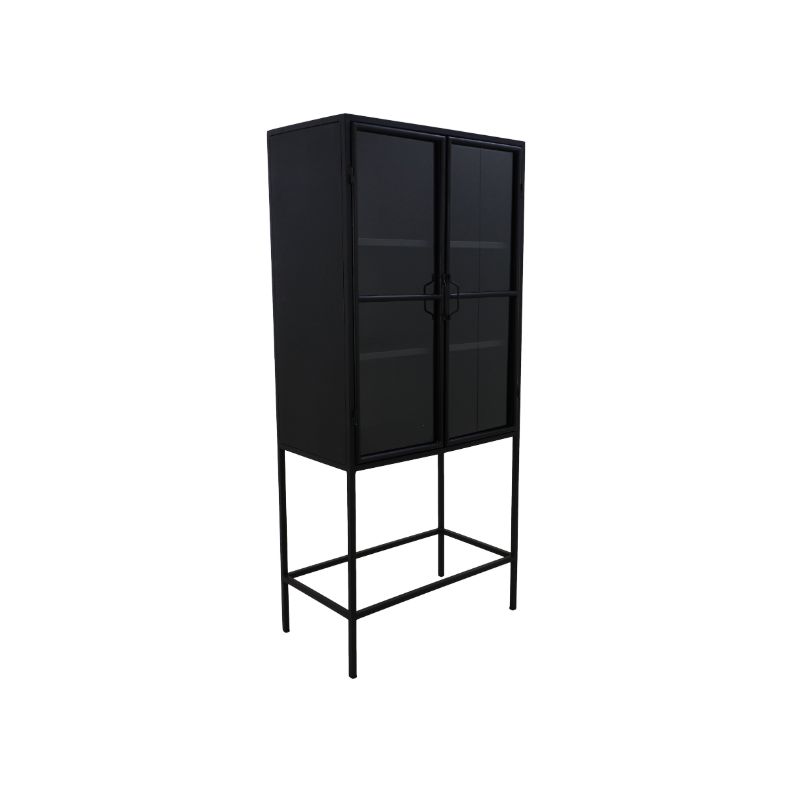 display cabinet manhattan 2 doors - 80x180 - metal/glass