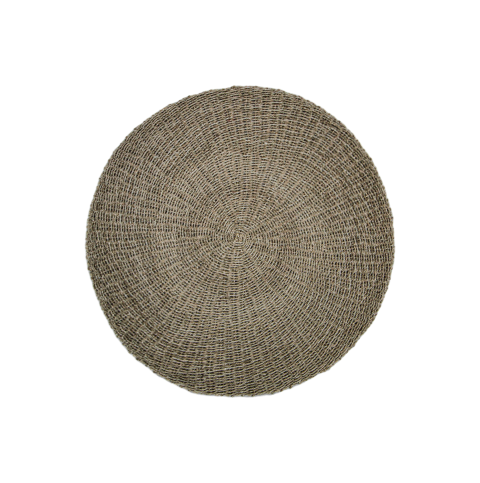 Rug - ø120 cm - raffia/seagrass - natural