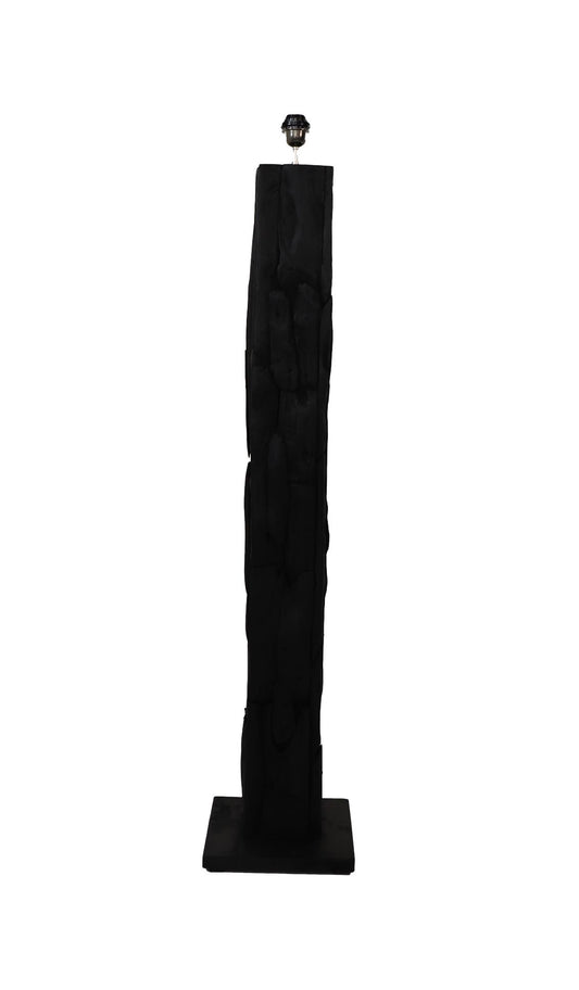 Floor lamp Nature Square - 30x30x145 - Black - Teak