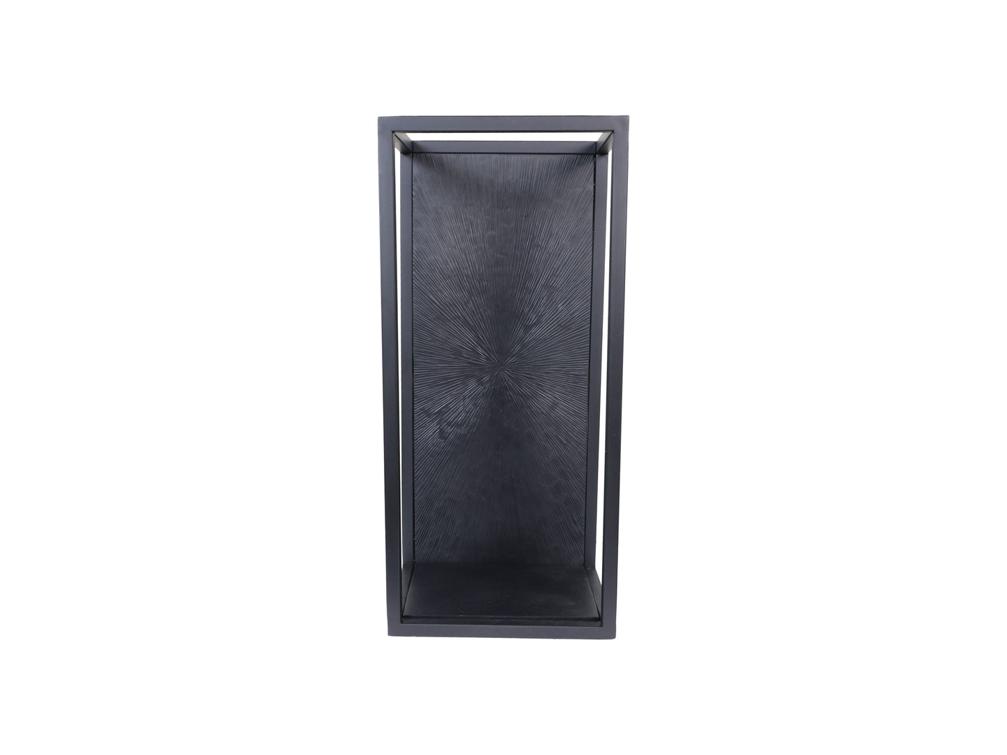 wall box fletcher - 25x18x55 - black - iron/aluminium/mango wood