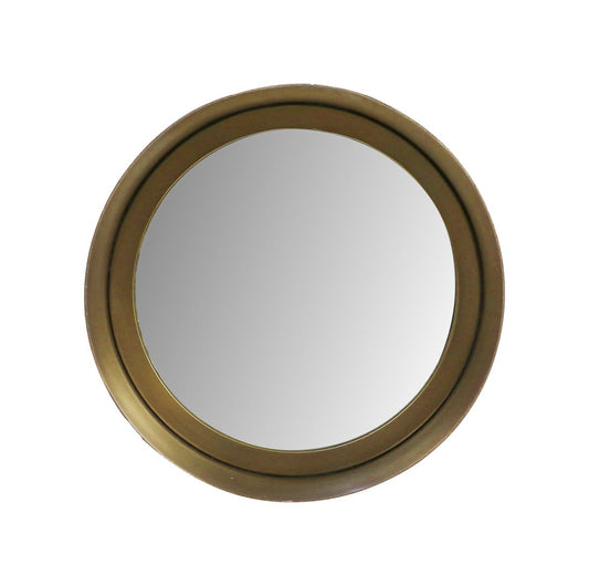 Wall mirror Fletcher Round - ø20 - antique gold - Metal/glass