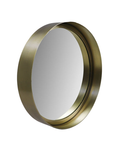 Wall mirror Fletcher Round - ø30 - antique gold - Metal/glass