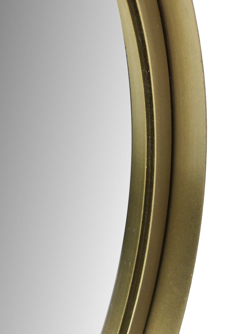 wandspiegel fletcher rond - ø40 - antique gold - metaal/glas
