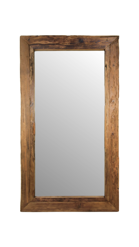 wall mirror rustic - 140x80 cm - driftwood teak