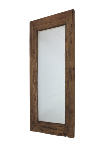 Wall mirror Rustic - 140x80 cm - driftwood teak