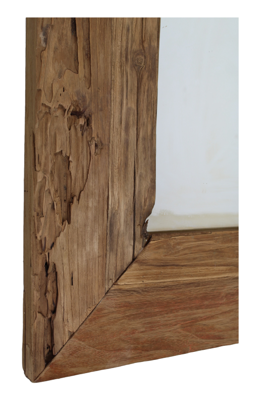 wall mirror rustic - 140x80 cm - driftwood teak