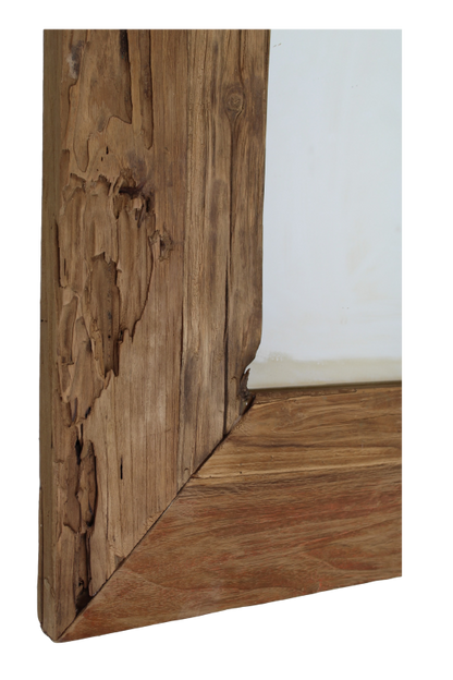 Wall mirror Rustic - 140x80 cm - driftwood teak