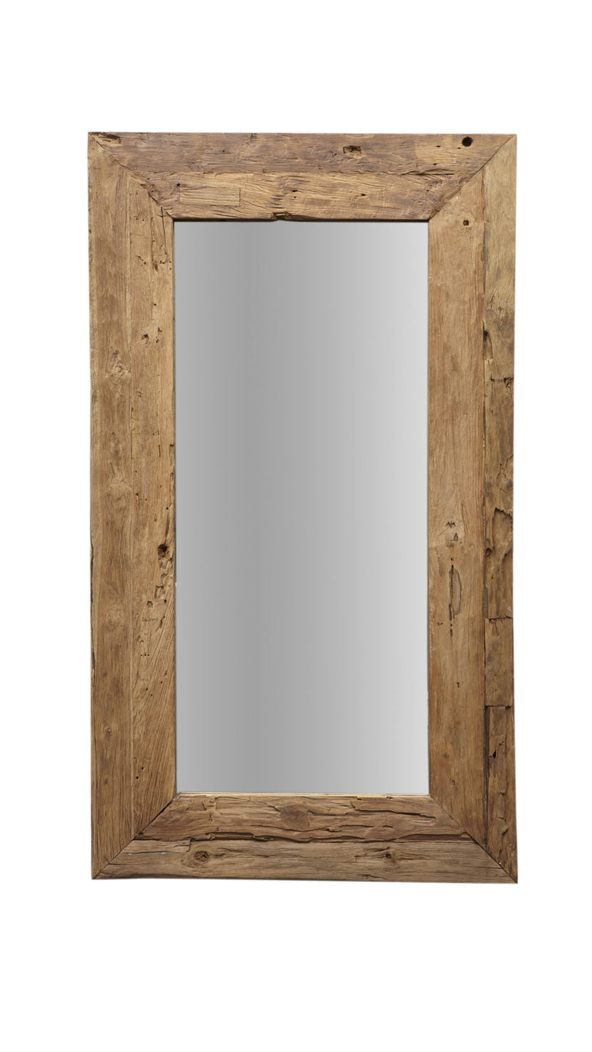 wall mirror rustic - 140x90 cm - driftwood teak