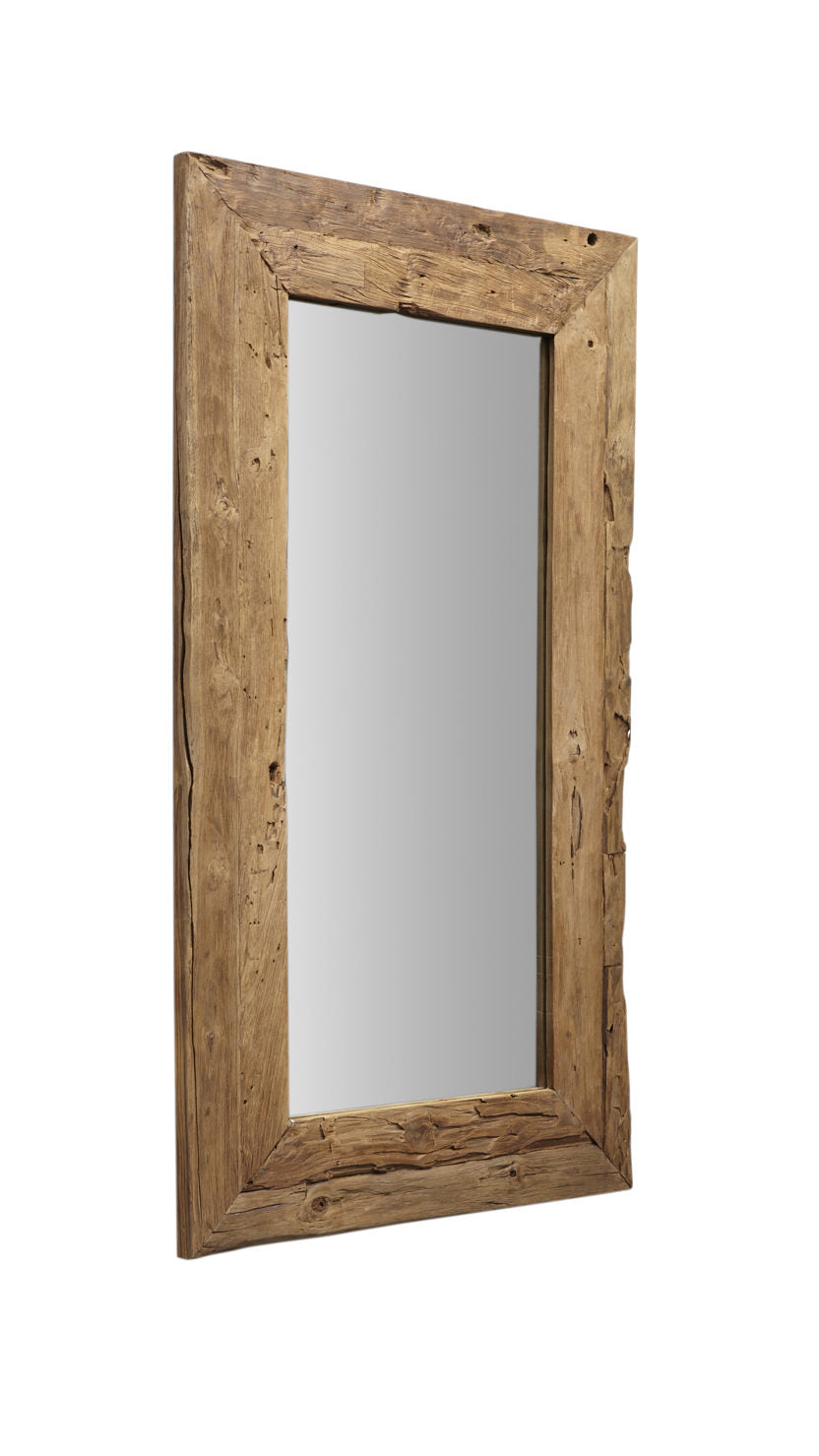 wall mirror rustic - 140x90 cm - driftwood teak