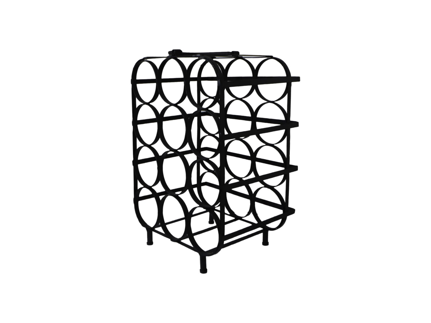 wine rack 12 bottles - 35x25x50 - black - metal